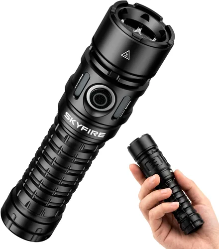 Vista 11 de SKYFIRE 2000LM Linterna recargable con lente de encendido, verde mate