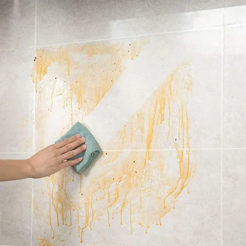 Vista 4 de Sufang 4 calcomanías de pared transparentes a prueba de aceite, papel tapiz protector de pared para cocina, protector de pared, impermeable