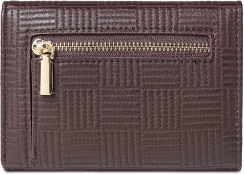 Vista 5 de Daisy Rose Trifold RFID - Cartera de cuero vegano de PU para tarjetero, organizador pequeño