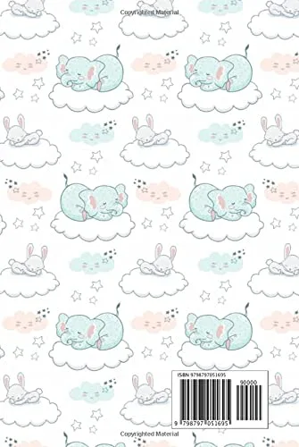 Vista 2 de Baby's Daily Log Book Elephant Themed Log Book For a Boy Or Girl Newborns Tracker in First Year of Life For New Moms, Nanny and Caregivers Log