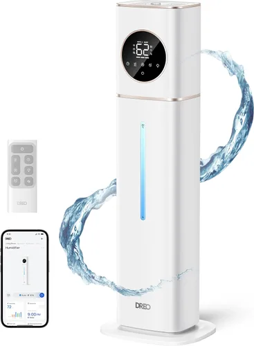 Vista 11 de DREO HM735S - Humidificador inteligente de 11 L, habitación grande, 700 pies cuadrados, humidificadores de aire de niebla fría 100H para dormitorio