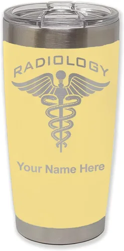 Vista 13 de LaserGram Vaso personalizado de 20 onzas, radiología (negro) Regalo grabado para radiólogos, acero inoxidable aislado al vacío, grabado con láser