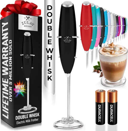 Vista 19 de Zulay Kitchen Potente varita espumadora de leche con 2 baterías Duracell – Mezclador de bebidas portátil ultrarrápido – Máquina de espuma eléctrica