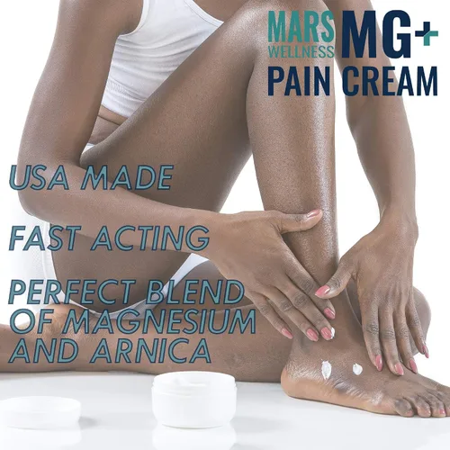 Vista 6 de MG+ - Tubo para apretar crema para el dolor, crema extra fuerte de magnesio y árnica, 4 onzas, nuevo tubo para apretar – Dolor de piernas
