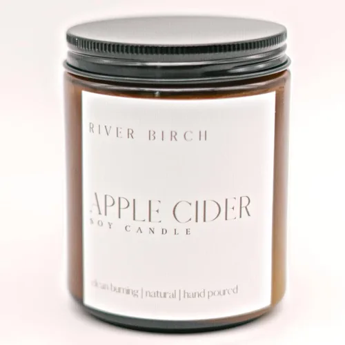 Vista 40 de River Birch Candles - Vela perfumada de almendra y miel Velas en tarro de ámbar de soja de primera calidad, totalmente naturales, no tóxicas, 8.5