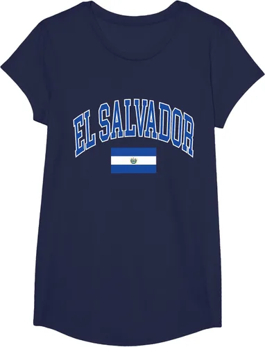 Vista 4 de Camiseta con estampado de bandera de El Salvador