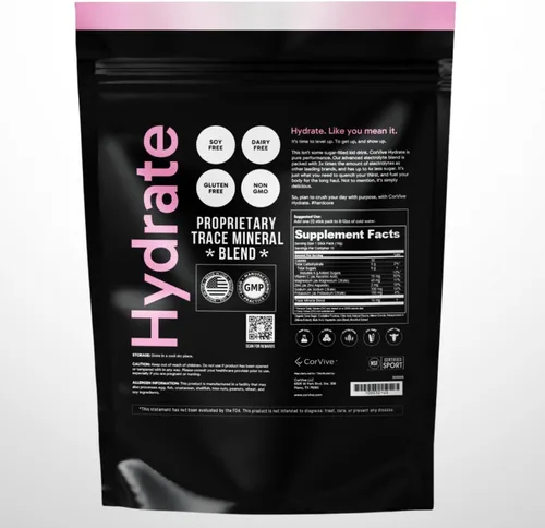 Vista 2 de CorVive Mezcla de bebida con electrolitos hidratantes, sabor a limonada rosa, certificado NSF, electrolitos, vitamina C, magnesio, zinc, potasio