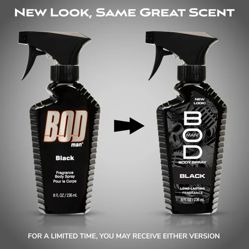 Vista 2 de BOD man Fragancia corporal en aerosol, negro, 8 onzas líquidas (paquete de 2)