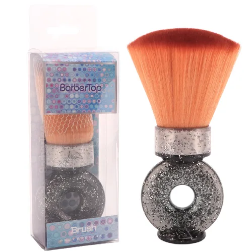 Vista 10 de Cepillo de cuello para limpieza de corte de cabello de peluquería, herramienta de salón de belleza con mango de anillo, cepillo suave para eliminar