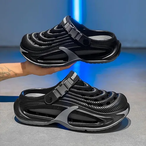 Vista 3 de ASHALI Zuecos unisex para jardín y playa con soporte de arco, zapatos impermeables para hombres y mujeres, sandalias ligeras y cómodas