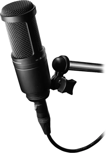 Vista 2 de Audio-Technica AT2020 Micrófono de estudio de condensador cardioide XLR, ideal para aplicaciones de proyecto/estudio en casa