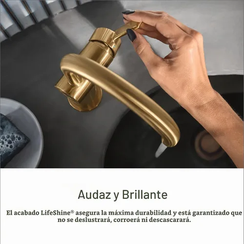 Vista 6 de Moen Voss T6905BG - Kit de ajuste de grifo de lavabo de baño contemporáneo Oro cepillado