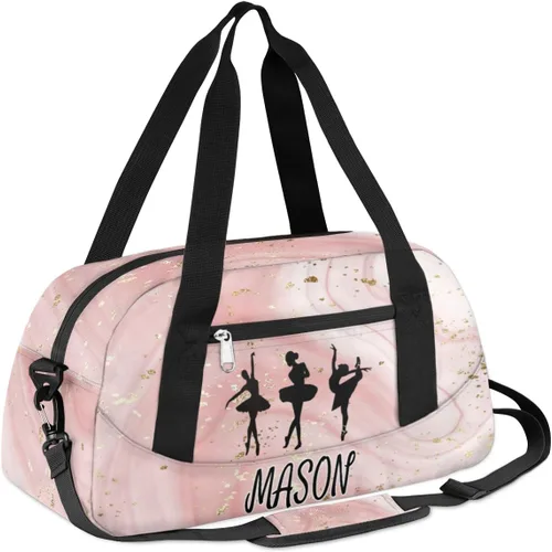 Vista 2 de Bolsas de baile personalizadas para niñas, bolsa de lona para gimnasio, impermeable, ajustable, bolsa de viaje, Sytle 2