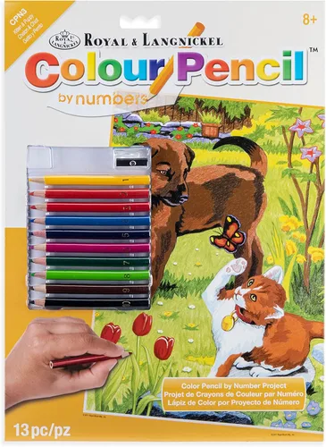 Vista 7 de Kit de lápiz de color por números, 8.75 x 11.75 pulgadas, dinosaurio Fun