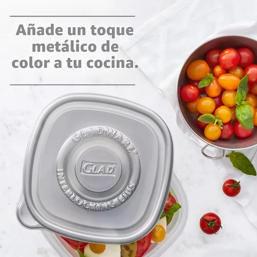 Vista 7 de Mini recipientes de almacenamiento de alimentos redondos Glad Ware Home , pequeños recipientes de alimentos para almacenar 4 onzas, 8