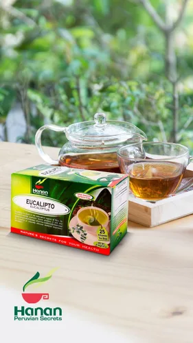 Vista 5 de Hanan Peruvian Secrets - Té de hierbas de eucalipto Hojas de eucalipto 100% naturales 25 bolsas de té Ayuda naturalmente a aliviar