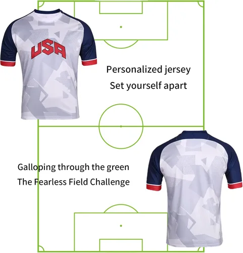 Vista 4 de SINLEISI Camisetas para aficionados de la Copa Mundial 2022 PaísesEstilos - Argentina, Brasil, México y Estados Unidos