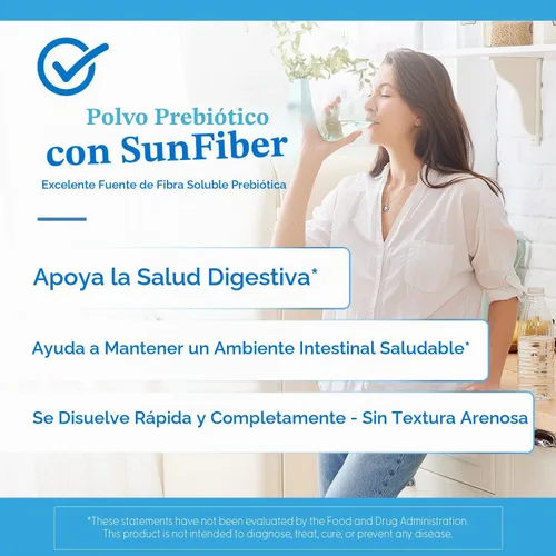 Vista 6 de Doctor's Best Suplemento en polvo prebiótico con fibra solar Guar Fibra