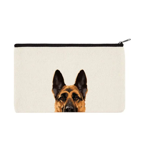 Vista 16 de WIRESTER Bolsa de maquillaje de lona con cremallera, bolsa de cosméticos, estuche organizador para mujeres y niñas, bolsa de cosméticos de viaje