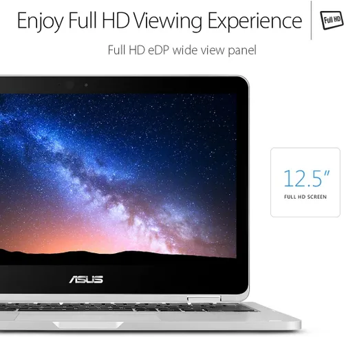 Vista 6 de ASUS laptop Chromebook Flip C302CA-DHM4, pantalla táctil de 12.5 pulgadas, Intel Core m3 con 64GB de almacenamiento y RAM de 4GB