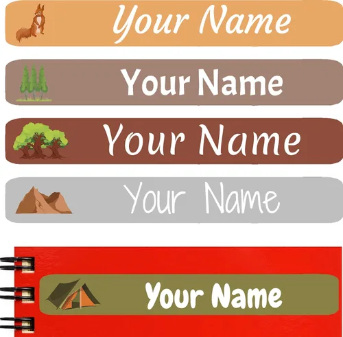 Vista 13 de 100 etiquetas de nombre personalizadas para niños, suministros escolares, calcomanías de nombre personalizadas para niños, impermeables, para Camión