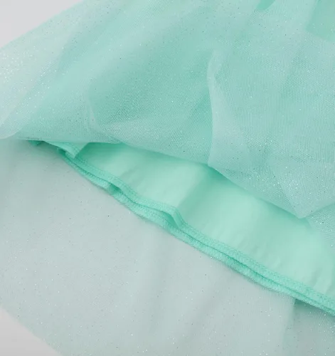 Vista 4 de Vestido de tul de verano para niña pequeña, lindo patrón de dibujos animados, vestido de algodón con lentejuelas a rayas para uso diario para bebé