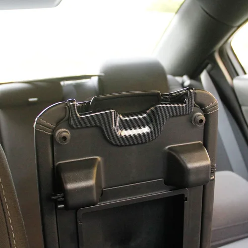 Vista 8 de crosselec Reposabrazos de fibra de carbono con mango de caja, accesorios de decoración interior para Dodge Charger 2011-2021/Chrysler 300 2015-2021