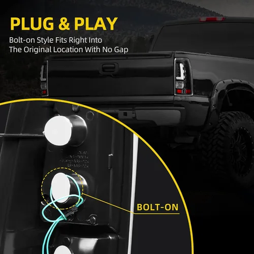 Vista 10 de DWVO Conjunto de luces traseras LED Compatible con 1999-2006 Chevy Silverado 1500 2500/2007 Silverado Classic / 99-02 GMC Sierra 1500 2500/01-02