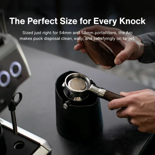 Vista 3 de Crema Coffee Products Caja Golpeadora Arc Capacidad para 12–16 pastillas de espresso Construcción duradera resistente a las manchas con base