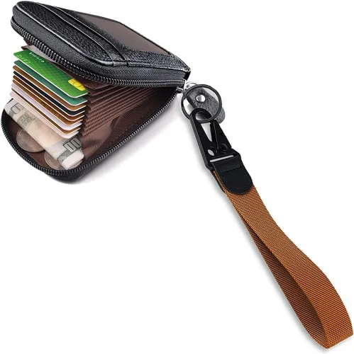 Vista 6 de Correa de pulsera para llaves, correa de muñeca de mano, elegante llavero de pulsera, llavero de la cartera, tarjeta de identificación