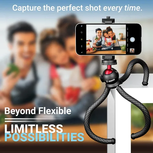 Vista 6 de Xenvo SquidGrip - Trípode flexible para teléfono celular y soporte portátil para cámara de acción, compatible con iPhone, GoPro, Android, Samsung