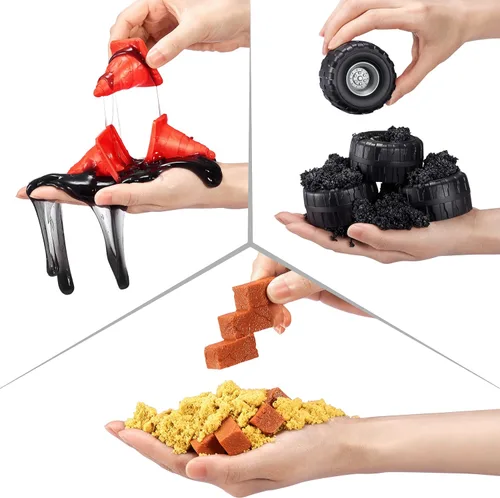 Vista 3 de Smashers Monster Wheels Paquete Misterioso RED Flame [¡Más de 25 Sorpresas de Monster Trucks!]
