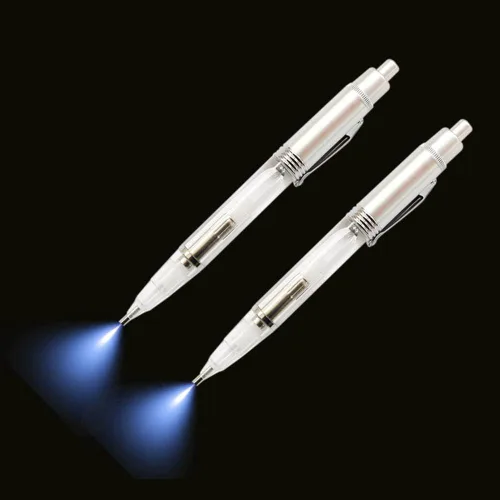 Vista 5 de 2 unids LED Luminous Point Drill Pen Cómodo diamante pincel para imagen de diamante DIY Manualidades Accesorios