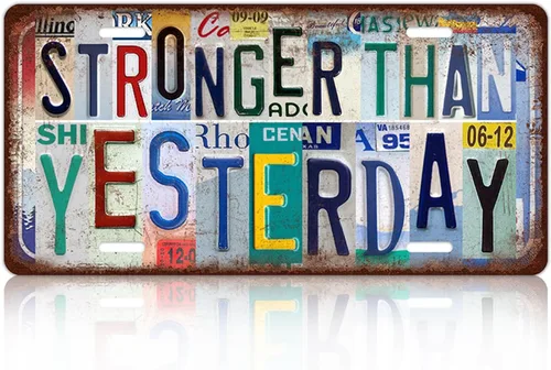Vista 16 de Letrero de metal con letrero de metal para decoración de pared con texto en inglés «All Things Are Possible With God»