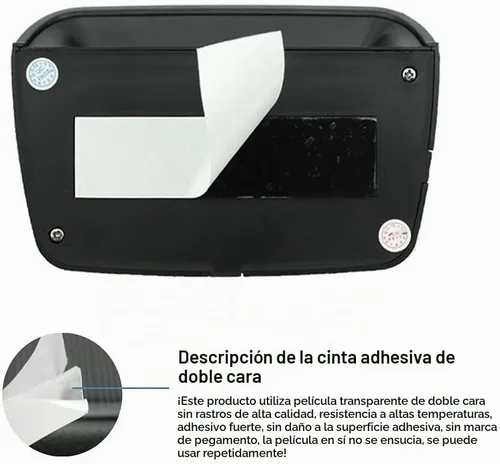 Vista 4 de Kakalote Reloj de coche LCD alimentado por energía solar, reloj luminoso para tablero de instrumentos con brillo ajustable, fecha, pantalla de luz