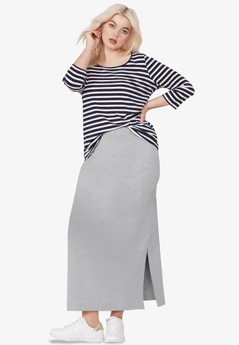 Vista 3 de Ellos Falda larga de punto de talla grande para mujer
