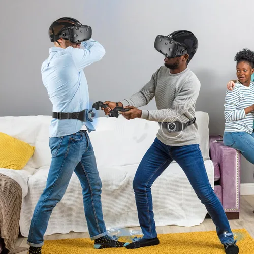 Vista 6 de Park Sung - Correas de seguimiento VR para HTC Vive, 1 cinturón, 2 muñecas y 1 correa de tobillo Upgraded Adjustable Material for Stable Full-Body