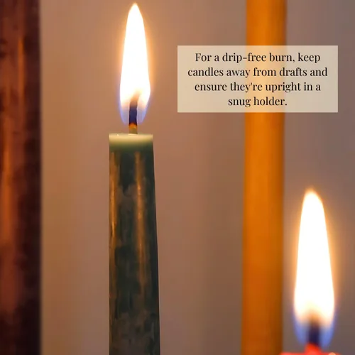 Vista 5 de Candlestock Velas cónicas de cera de abejas – 1/2 pulgada de diámetro, cera de abeja pura 100% natural de Estados Unidos, mecha de algodón, sin