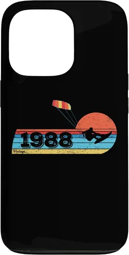 Vista 10 de Kitesurfer Kitesurfing Birthday Vintage 1988 Born Kitesurf Case for iPhone 16