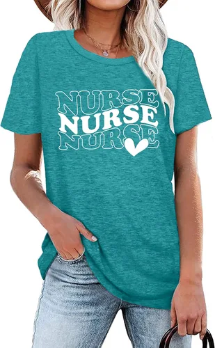 Vista 3 de Camisa de enfermería para mujer, camiseta de escuela de enfermería, inspiración, camisetas de regalo para enfermeras, blusas casuales para enfermeras
