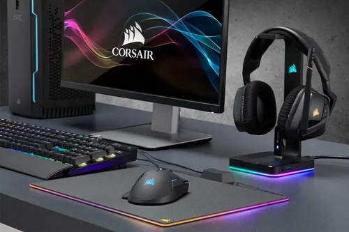 Vista 8 de Corsair Gaming ST100 RGB soporte de auriculares prémium con sonido envolvente 7.1