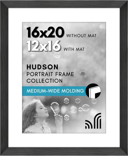 Vista 72 de Americanflat Marco de fotos de 5 x 7 pulgadas con vidrio inastillable, para usar como marco de 4 x 6 con paspartú o para fotos de 5 x 7 pulgadas sin