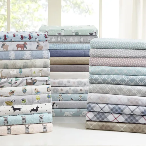 Vista 173 de Sleep Philosophy - True North - Juego de sábanas de franela, 100% de algodón, cómodo, bonito y muy suave, con bolsillo elástico que se adapta a