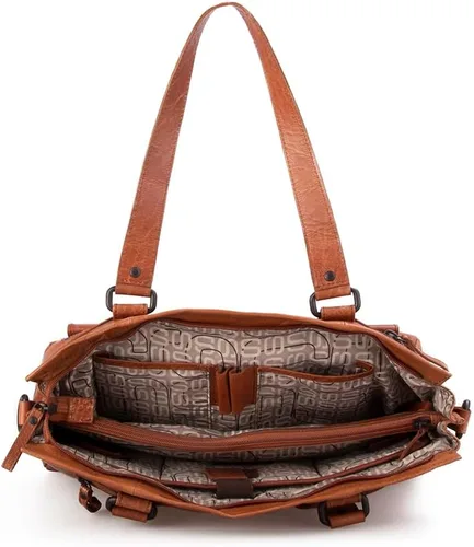 Vista 5 de Spikes & Sparrow Bolso de hombro para laptop Yosemite para mujer, Brandy, Tamaño único