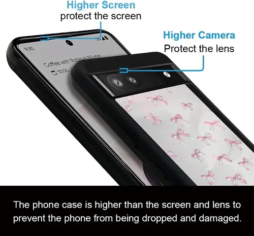 Vista 1743 de Compatible con Google Pixel 4A 5G Mobile Case Creative Acrylic Panel trasero Silicona Protección Grip especialmente diseñado para Google Pixel 4A 5G