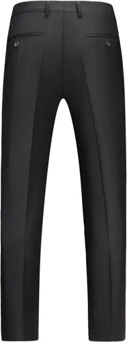 Vista 4 de Traje de 2 piezas para hombre, ajustado, con un botón, chaqueta y pantalones, negocios, boda, fiesta, regreso a casa, trajes para hombres