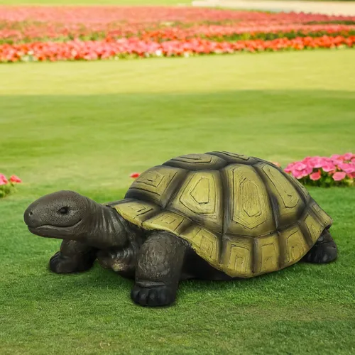 Vista 10 de SKYFIRE Estatuas de tortuga para jardín, figuras de hormigón reforzado con fibra de 29.5 x 15.7 x 11.8 pies, esculturas de jardín y decoración