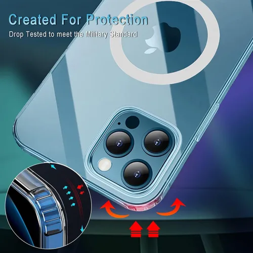 Vista 4 de Funda personalizada para iPhone 17 Air 16 16e 15 14 13 Pro Max Plus Mini con Magsafe [imanes fuertes] [No amarillento] Funda magnética personalizada