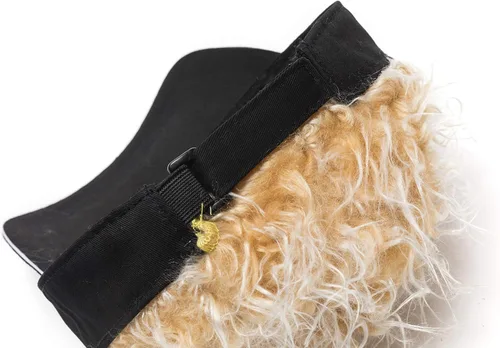 Vista 6 de Sombreros de pelo novedosos para hombre, con púas, divertidos, viseras de golf, peluca falsa con pico de Guy Fieri, gorra de béisbol ajustable