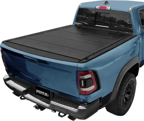 Vista 23 de Cubierta rígida abatible de perfil bajo para Dodge Ram 1500 (2009-2018), se adapta a cajas cortas de 5.7 pies (excluye RamBox)